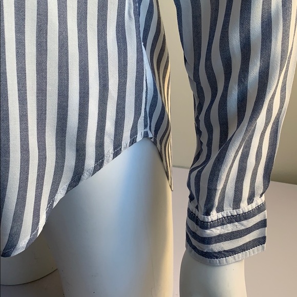 Embroidered American Eagle Striped Blue Shirt S - Picture 3 of 10